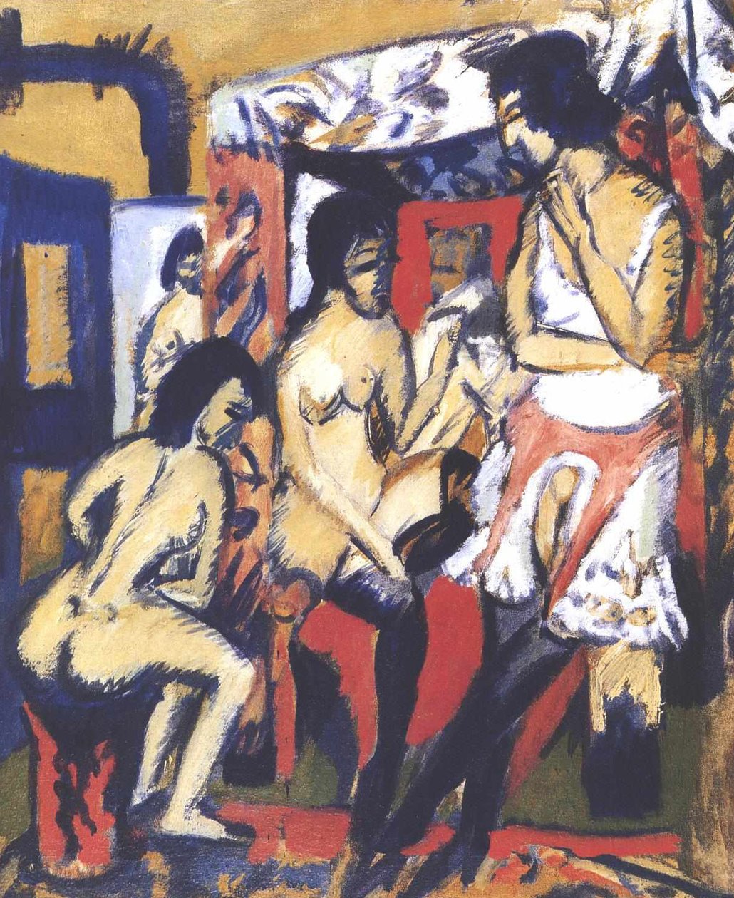 Akt ve studiu od Ernst Ludwig Kirchner