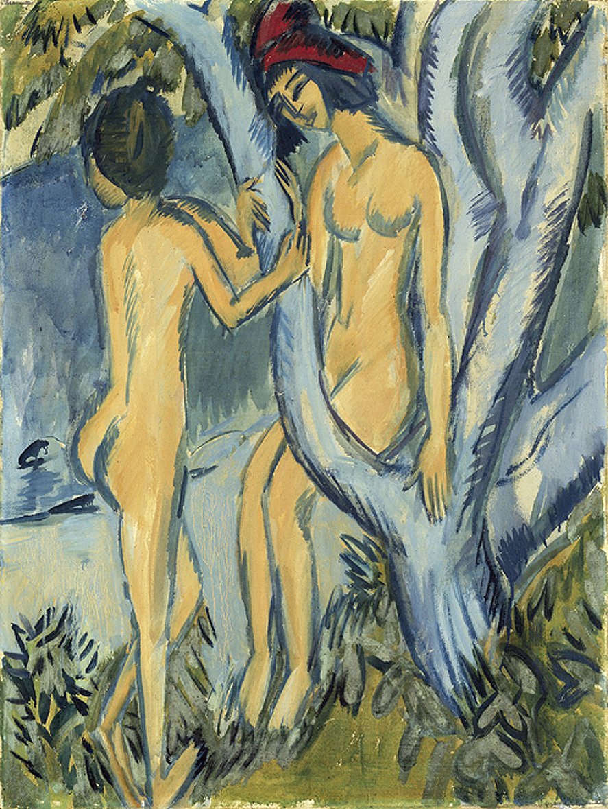 Soubor na stromě od Ernst Ludwig Kirchner