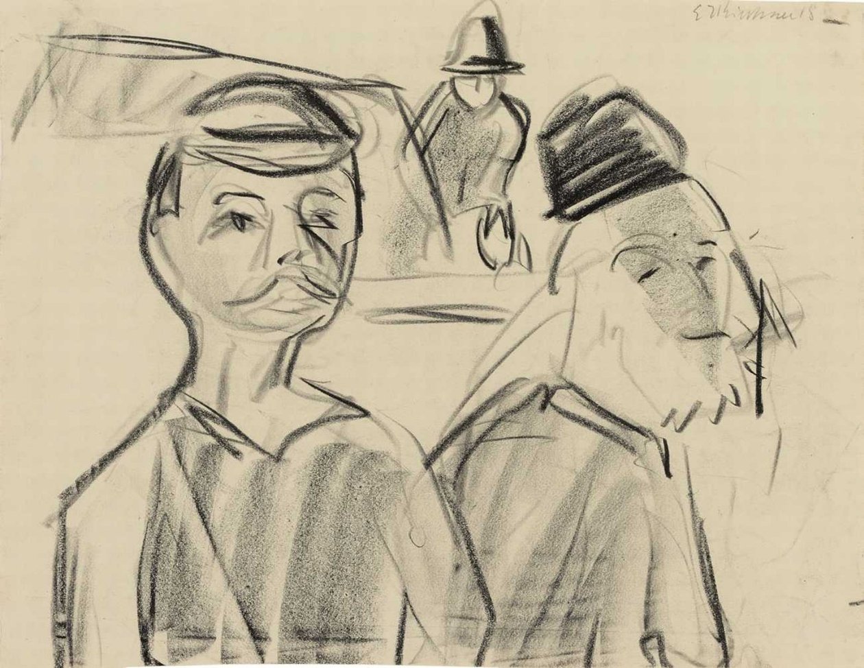 Alpští farmáři od Ernst Ludwig Kirchner