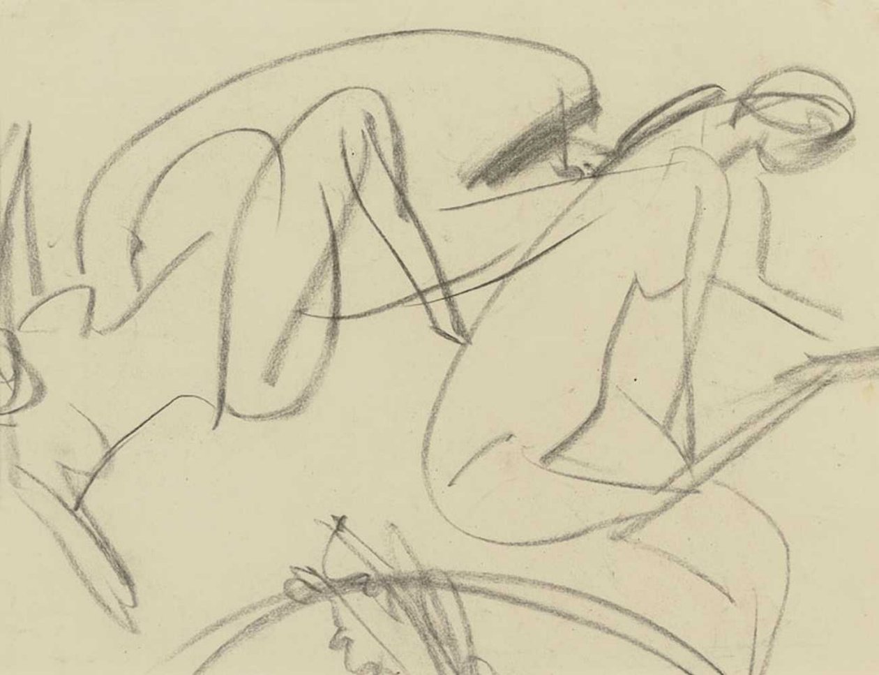Alpští farmáři v zadní části koupajících se od Ernst Ludwig Kirchner