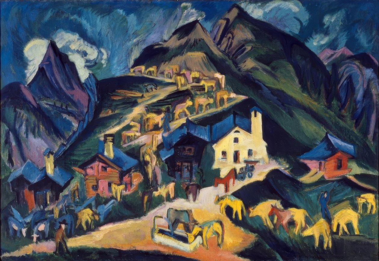 Alpský vlek od Ernst Ludwig Kirchner