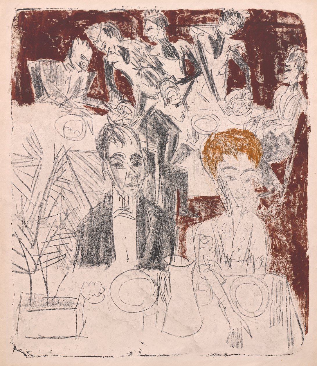 U stolu. od Ernst Ludwig Kirchner