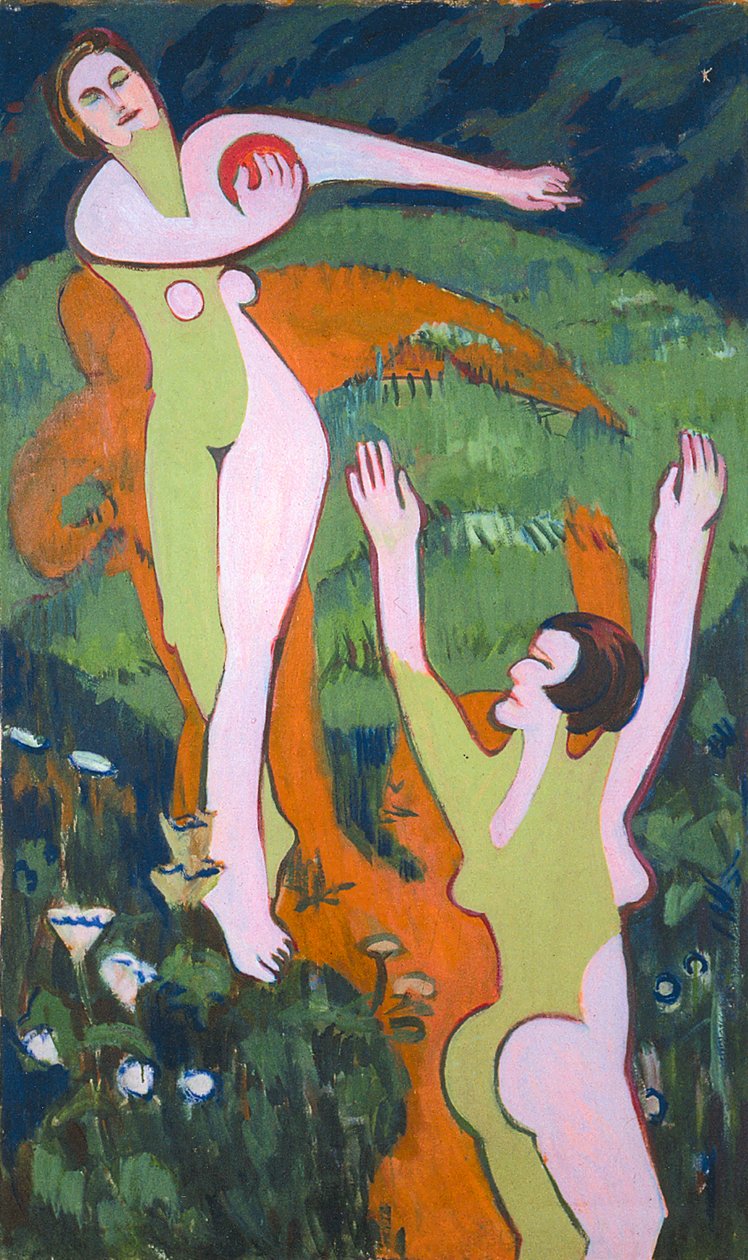 Hráči míče od Ernst Ludwig Kirchner