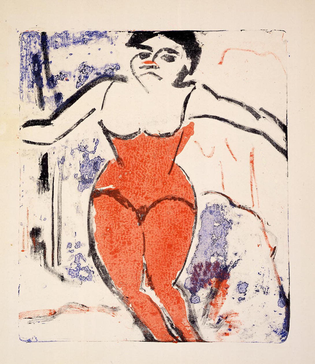 Tleskající umělec od Ernst Ludwig Kirchner