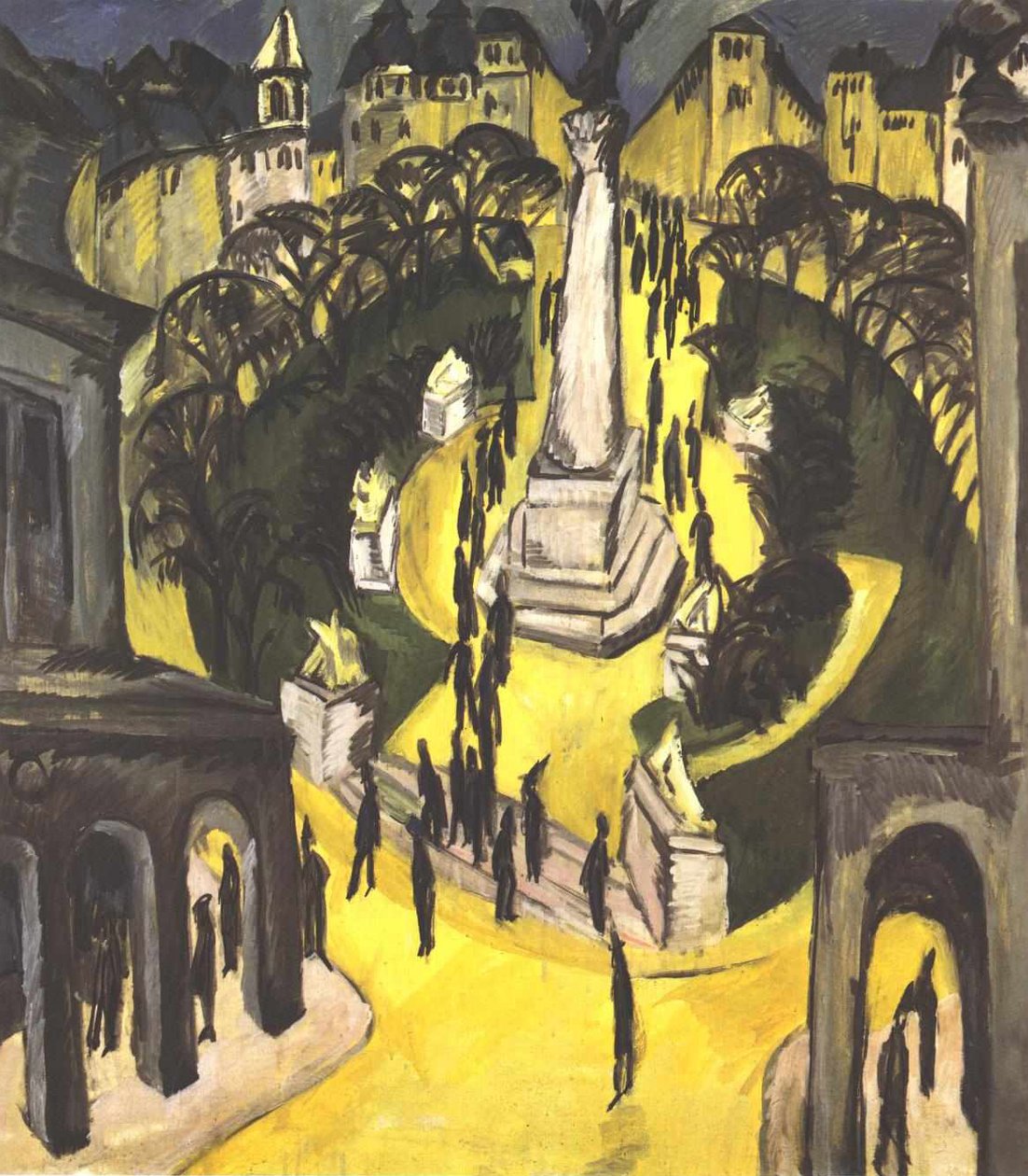 Náměstí Belle Aliance v Berlíně od Ernst Ludwig Kirchner