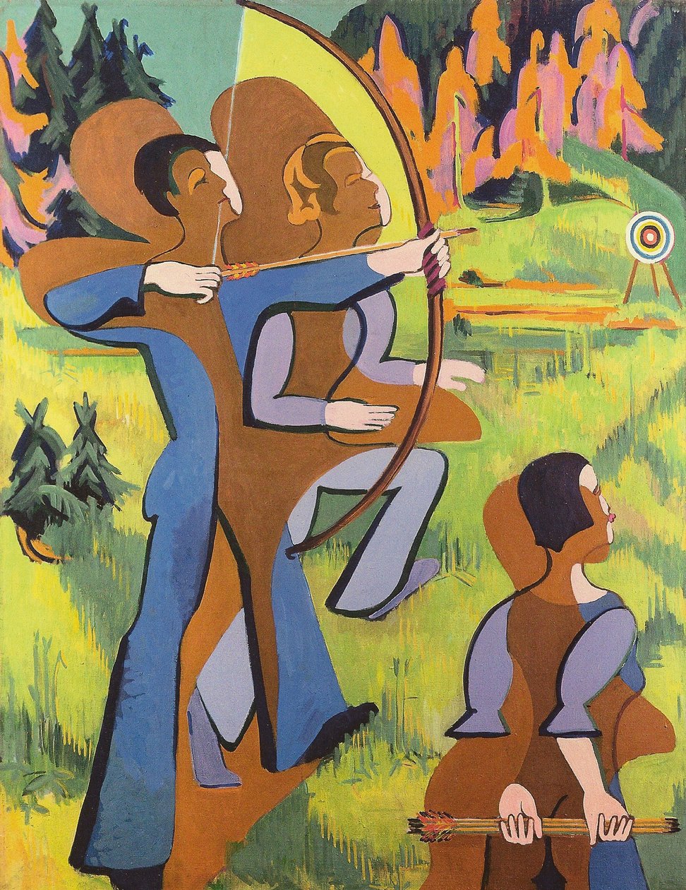 Lukostřelci od Ernst Ludwig Kirchner
