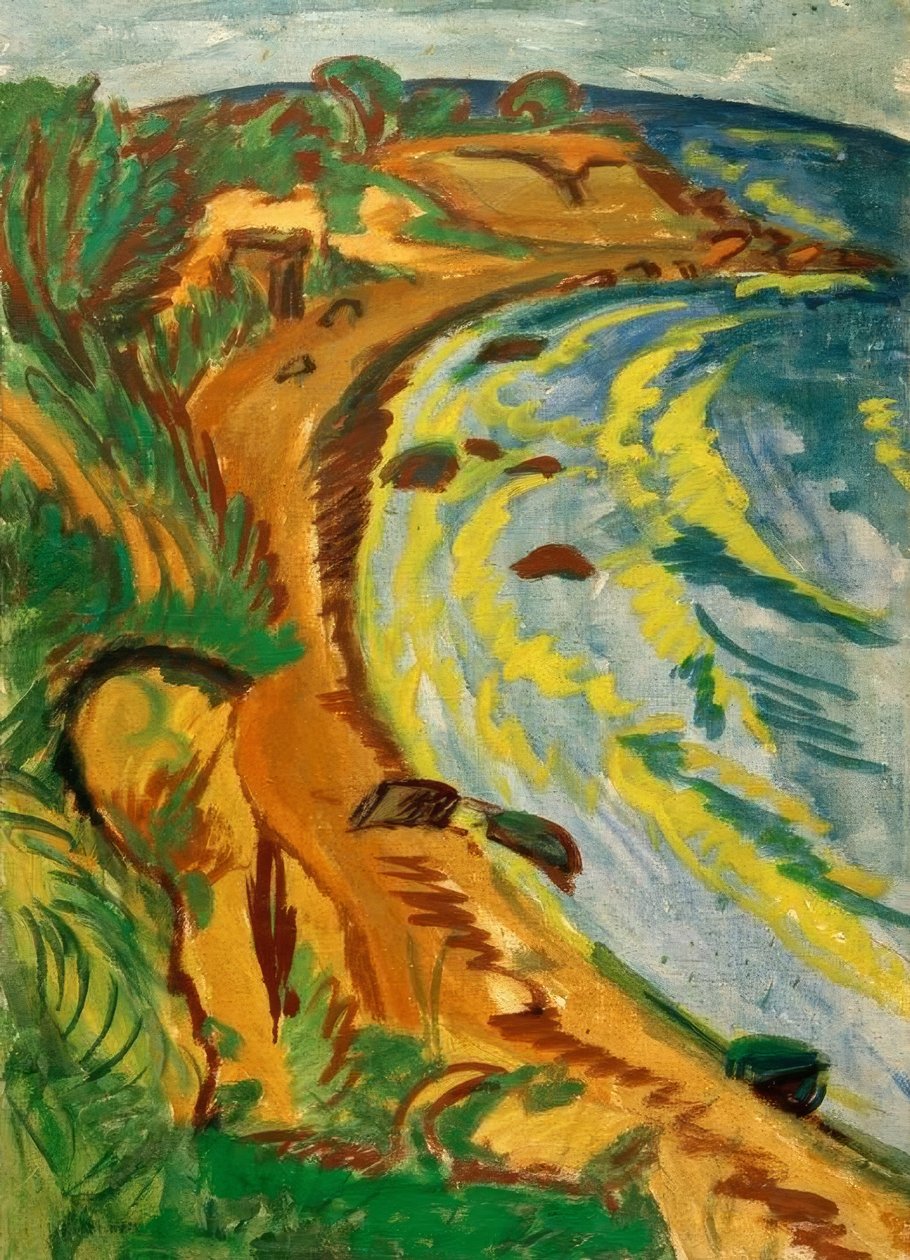 Zátoka na pobřeží Fehmarn od Ernst Ludwig Kirchner