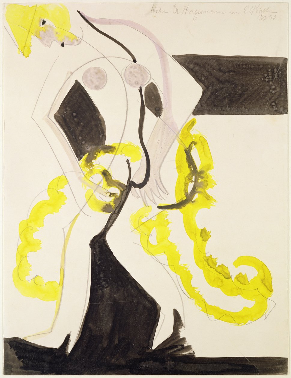 Tanečnice se žlutým šátkem od Ernst Ludwig Kirchner