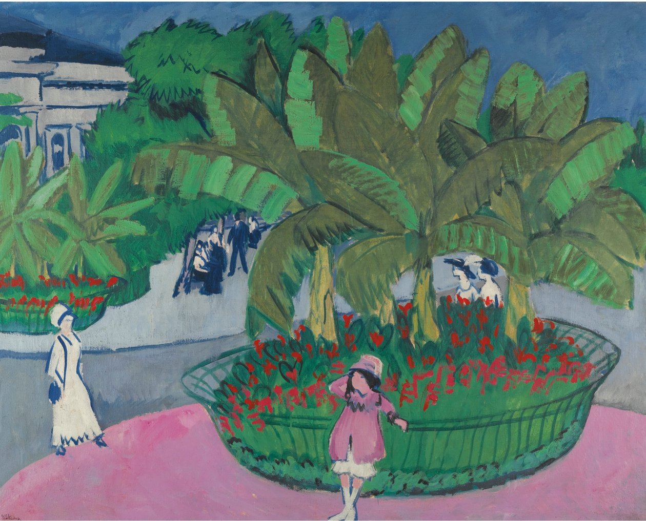 Boskett, Albertplatz v Drážďanech od Ernst Ludwig Kirchner