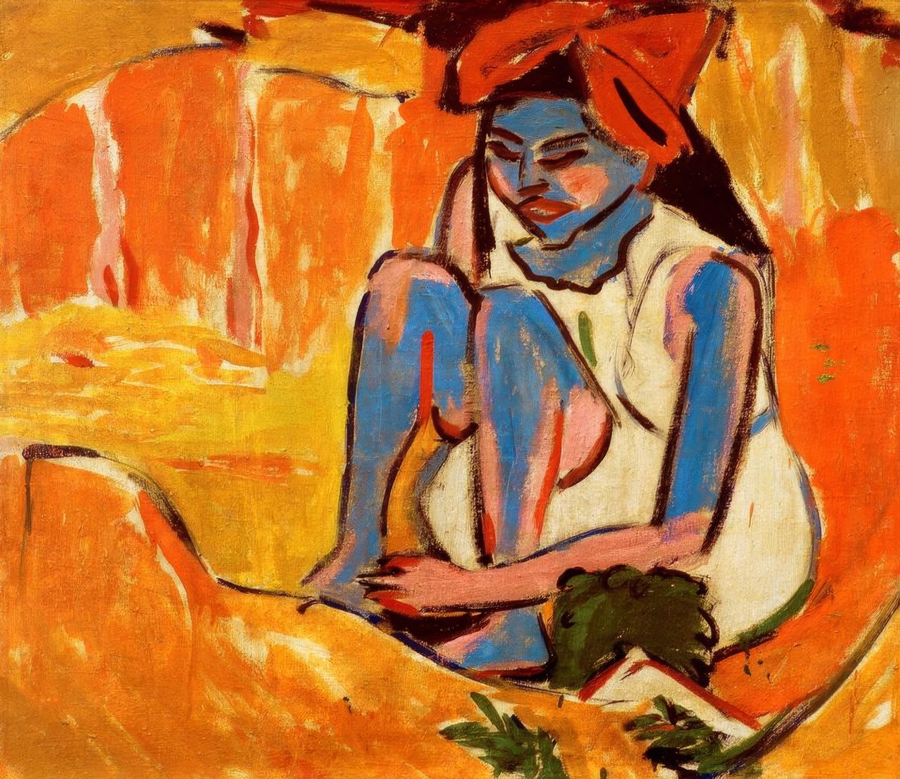 Modrá dívka na slunci od Ernst Ludwig Kirchner