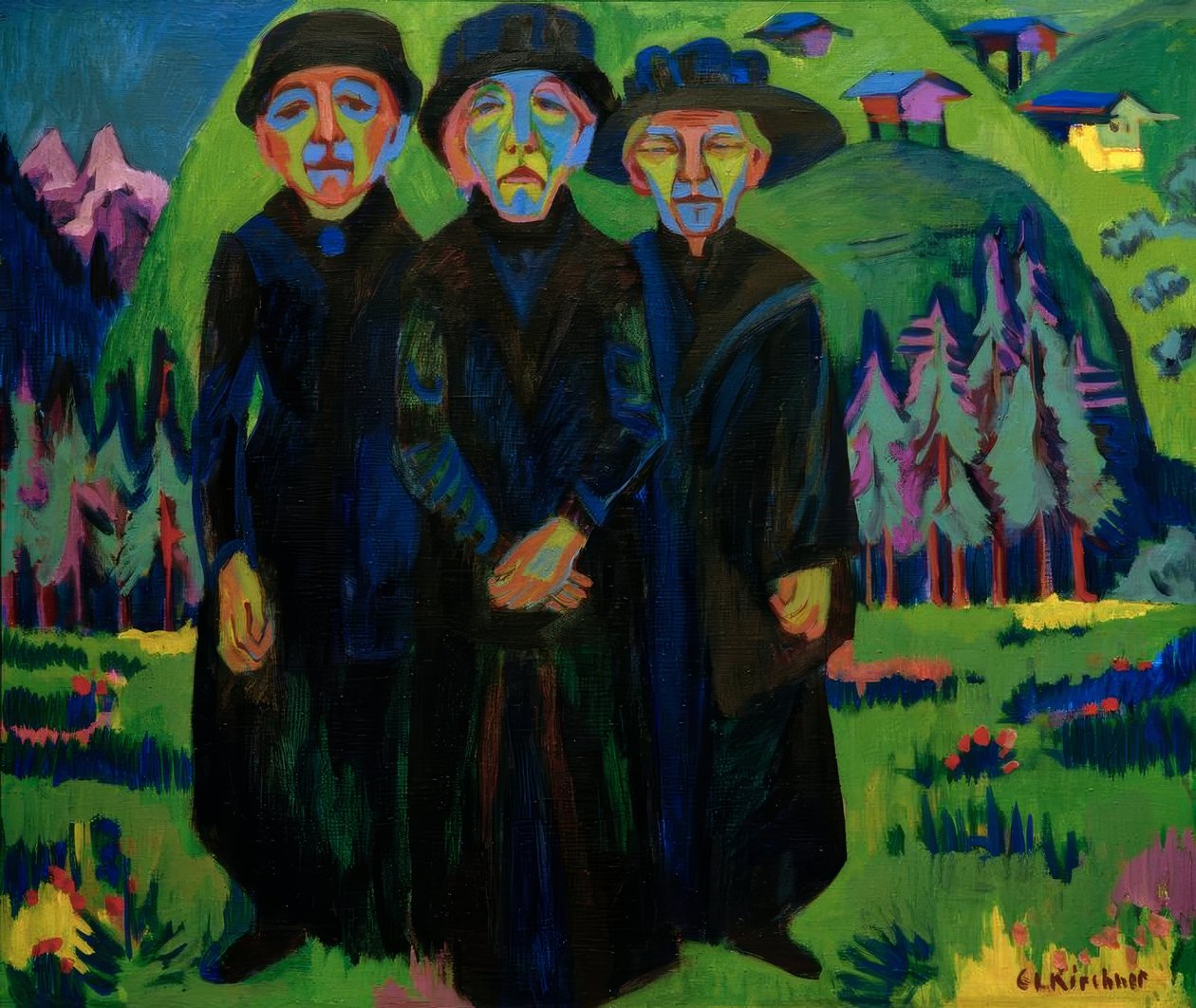 Tři staré ženy od Ernst Ludwig Kirchner