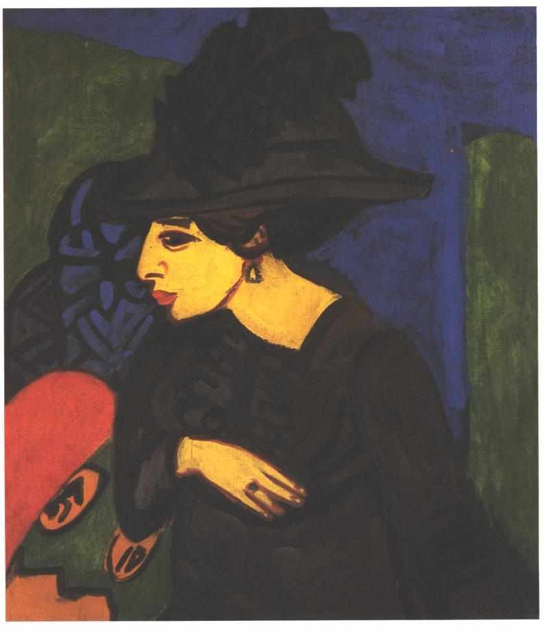 Dodo s péřovým kloboukem od Ernst Ludwig Kirchner