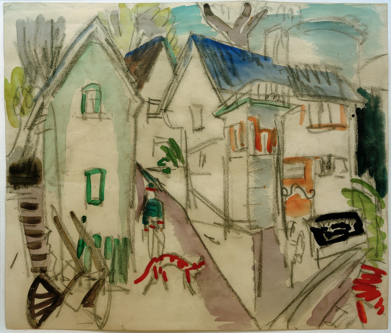 Vesnická ulice v Taunus poblíž Koenigstein od Ernst Ludwig Kirchner