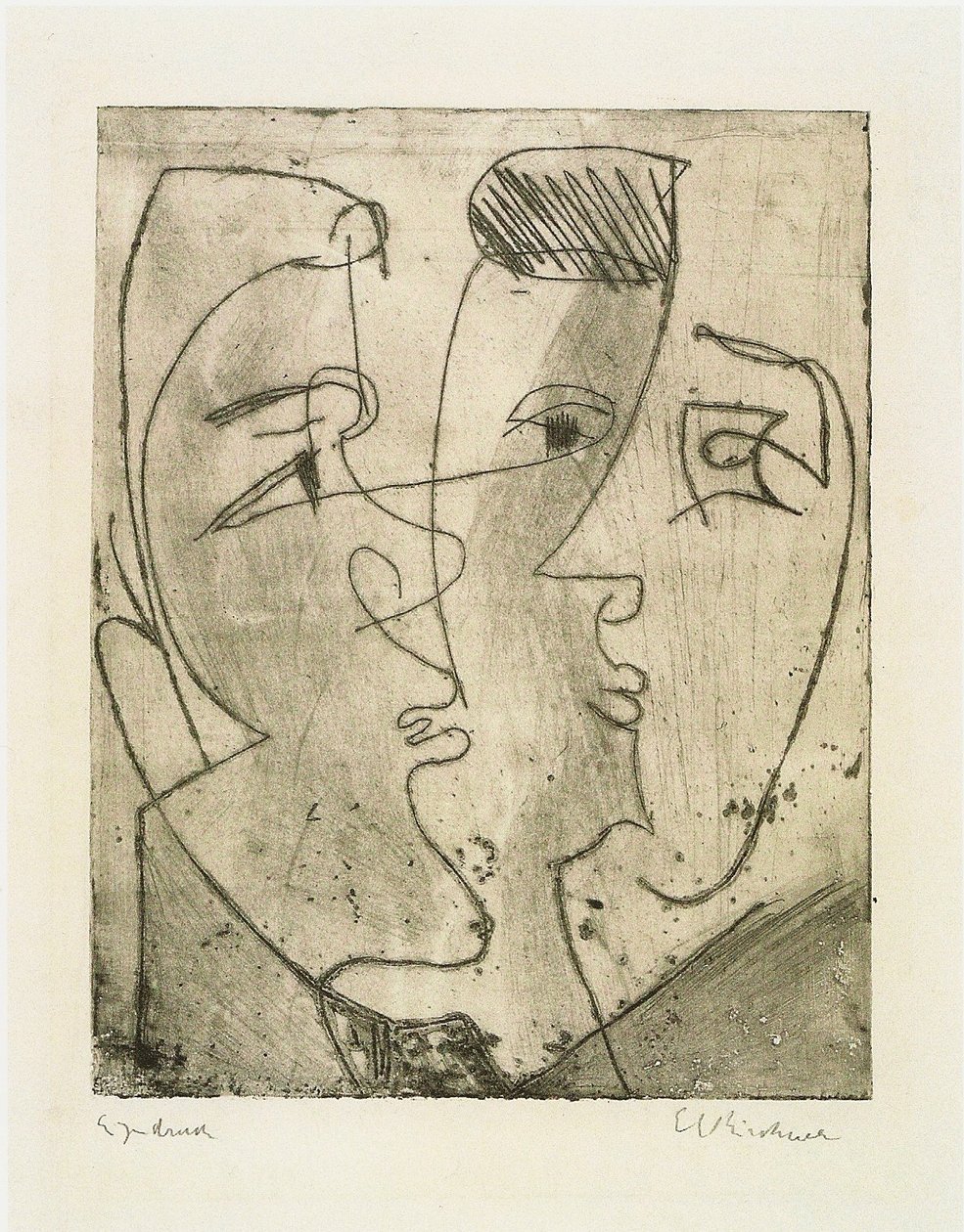 Tři tváře od Ernst Ludwig Kirchner