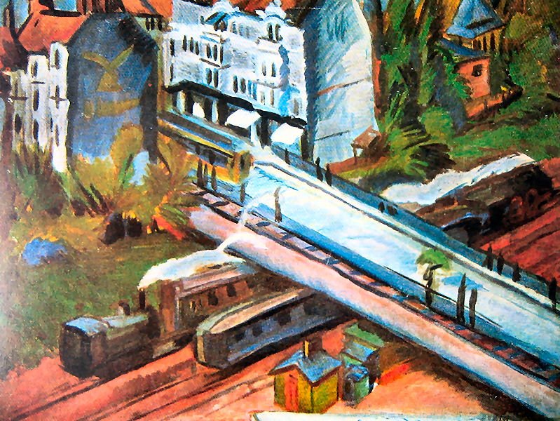 Vedení železnice od Ernst Ludwig Kirchner