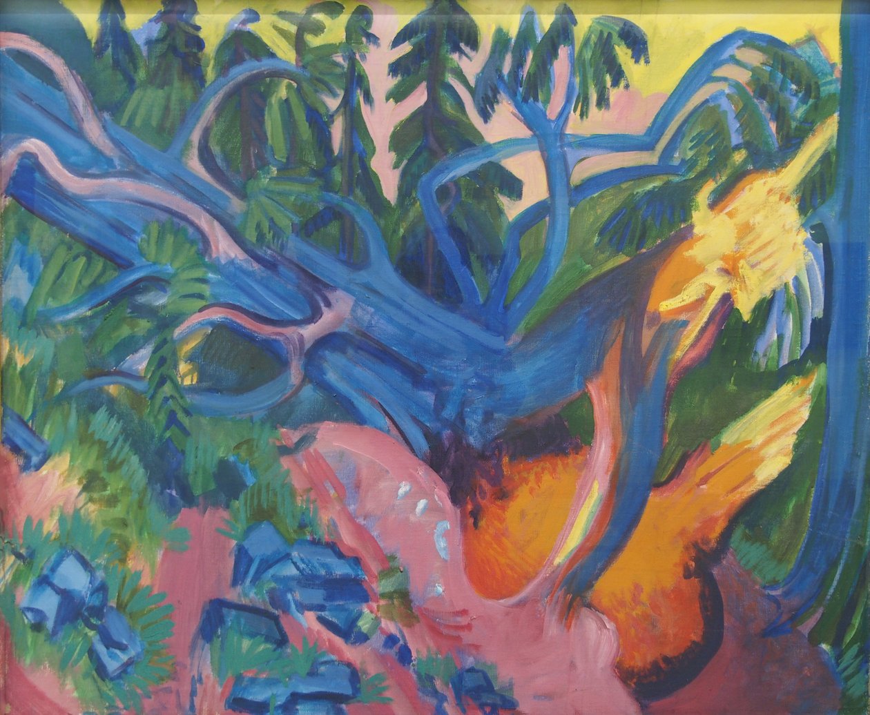 Vyvrácený strom od Ernst Ludwig Kirchner