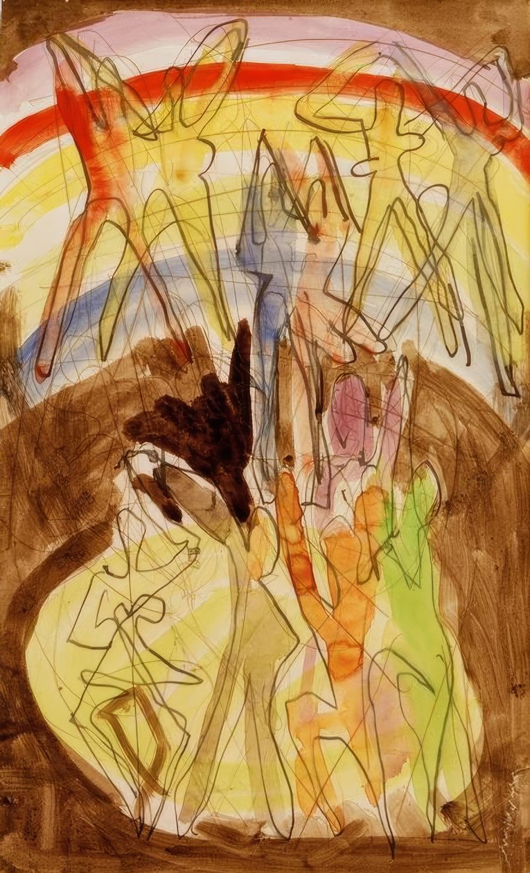 Barevný tanec (zadní stěna) od Ernst Ludwig Kirchner