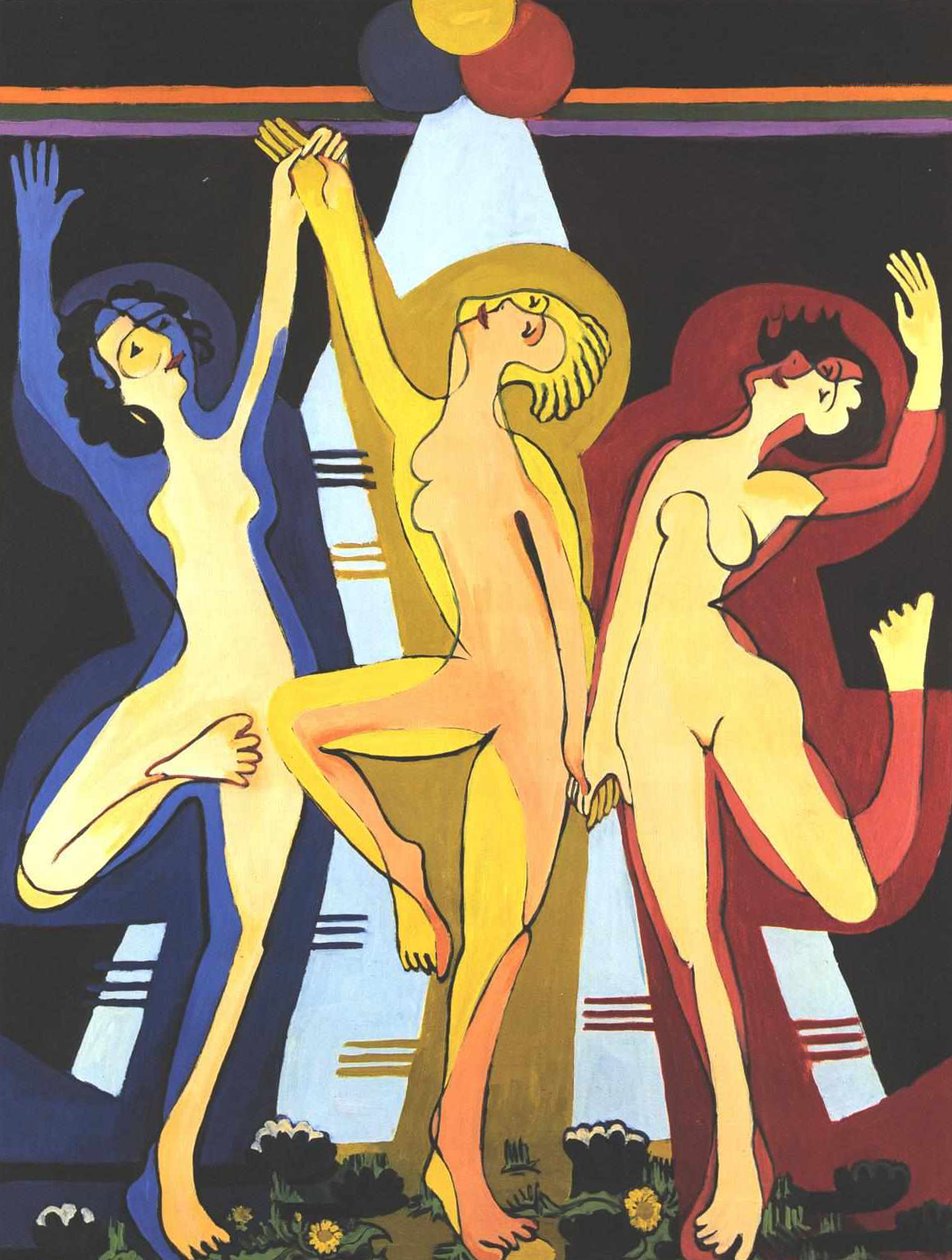 Barevný tanec od Ernst Ludwig Kirchner