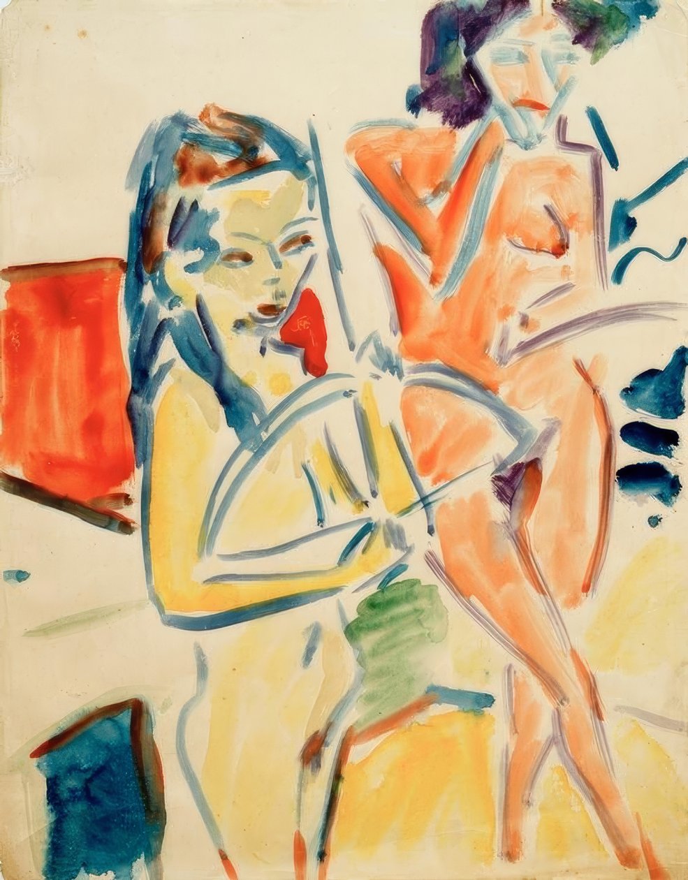 Fränzi s lukem a nahá od Ernst Ludwig Kirchner