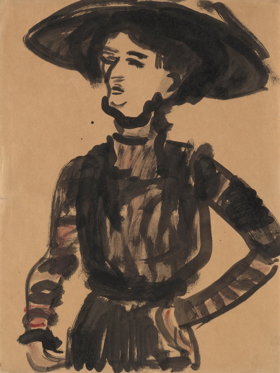 GUGG žena s černým kloboukem od Ernst Ludwig Kirchner