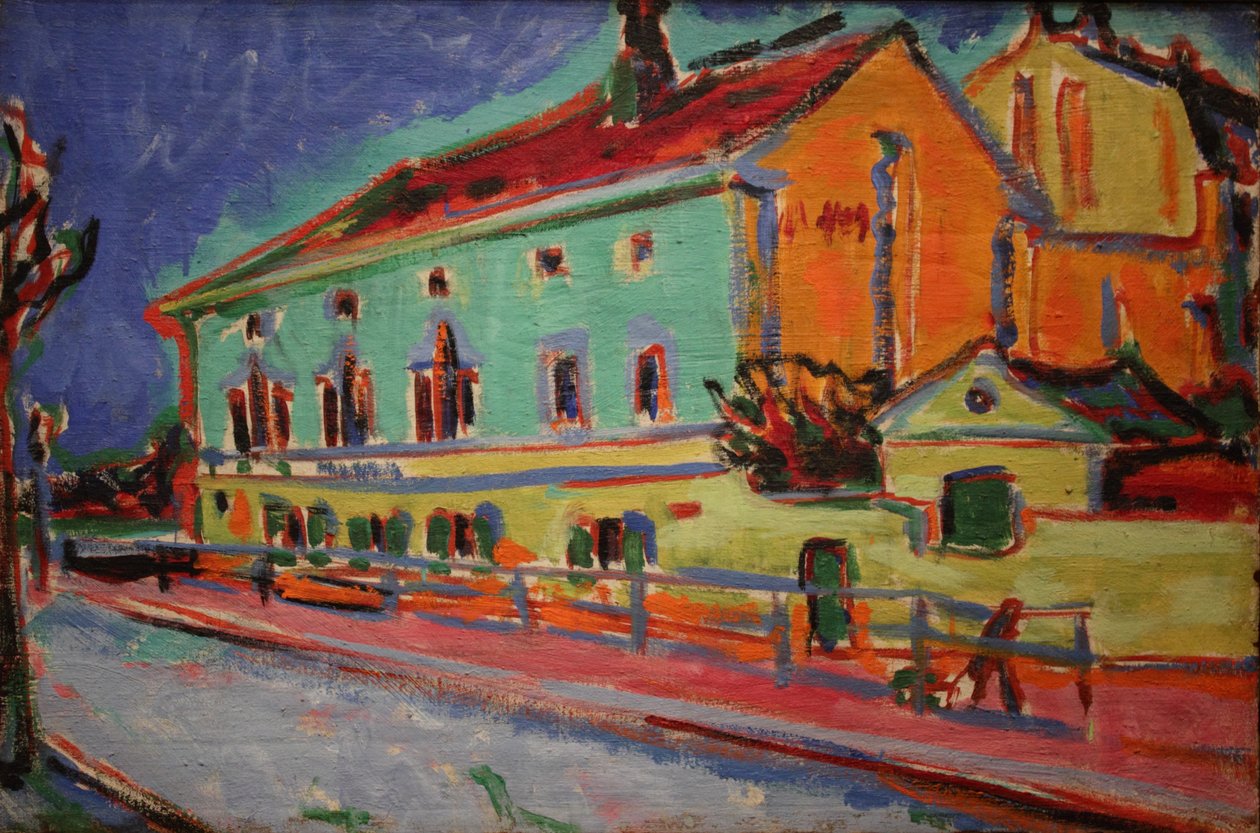 Domy v Drážďanech od Ernst Ludwig Kirchner