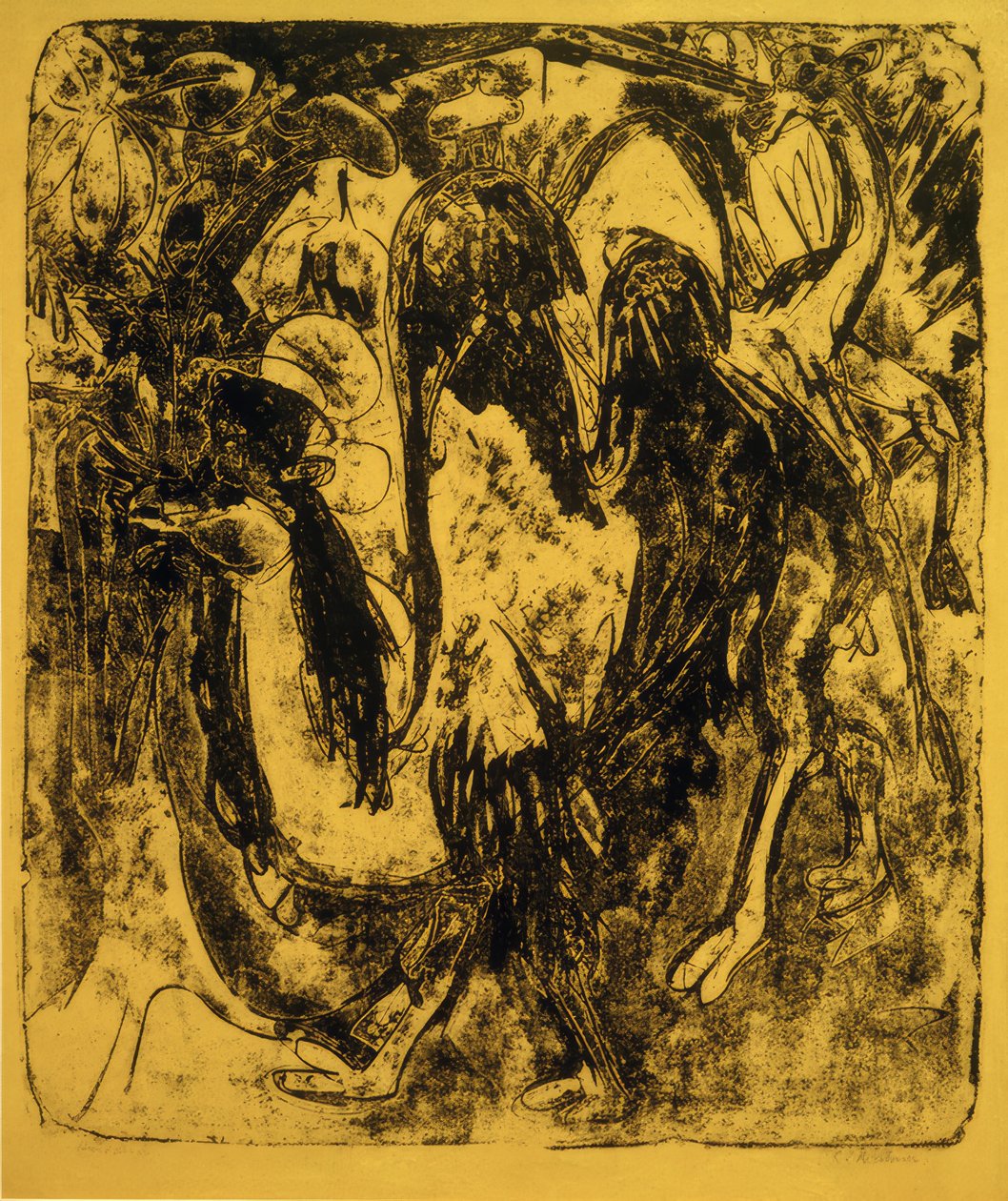 Velbloud a dromedár od Ernst Ludwig Kirchner