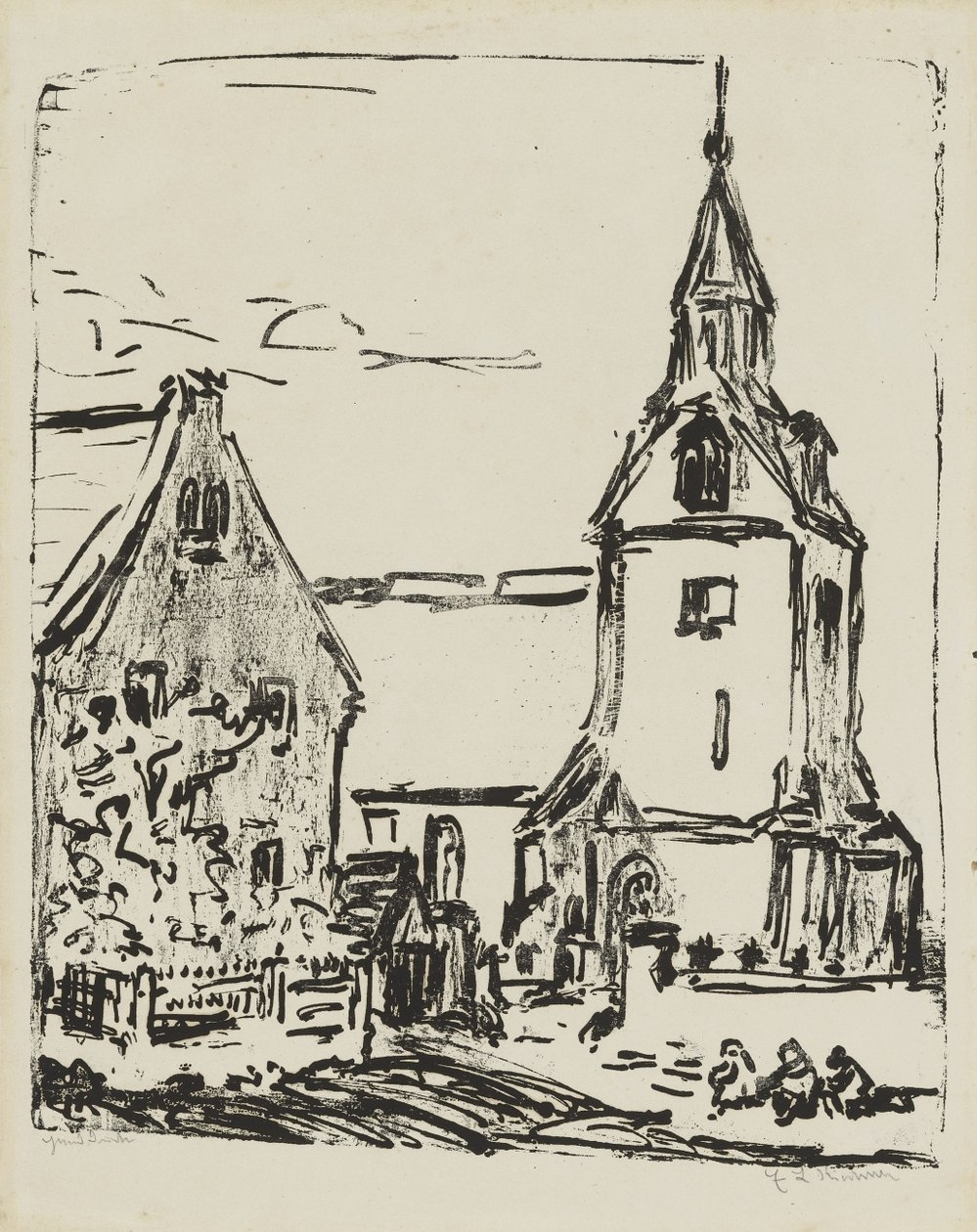Kostel v Goppelnu od Ernst Ludwig Kirchner