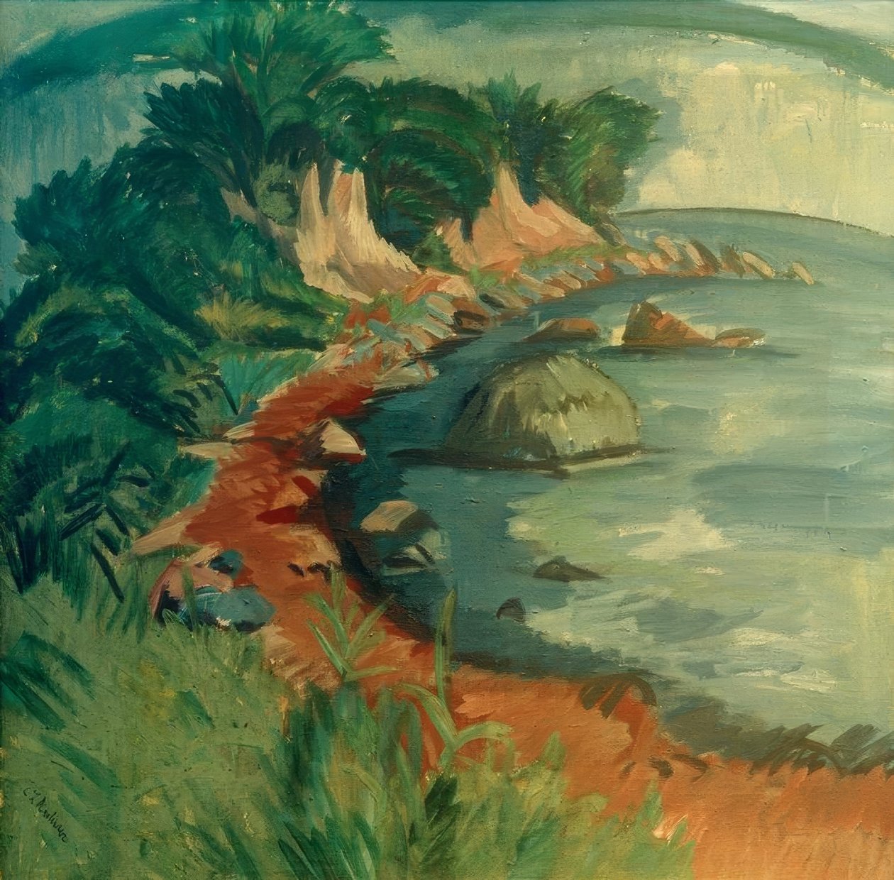 Pobřeží ve Fehmarnu od Ernst Ludwig Kirchner