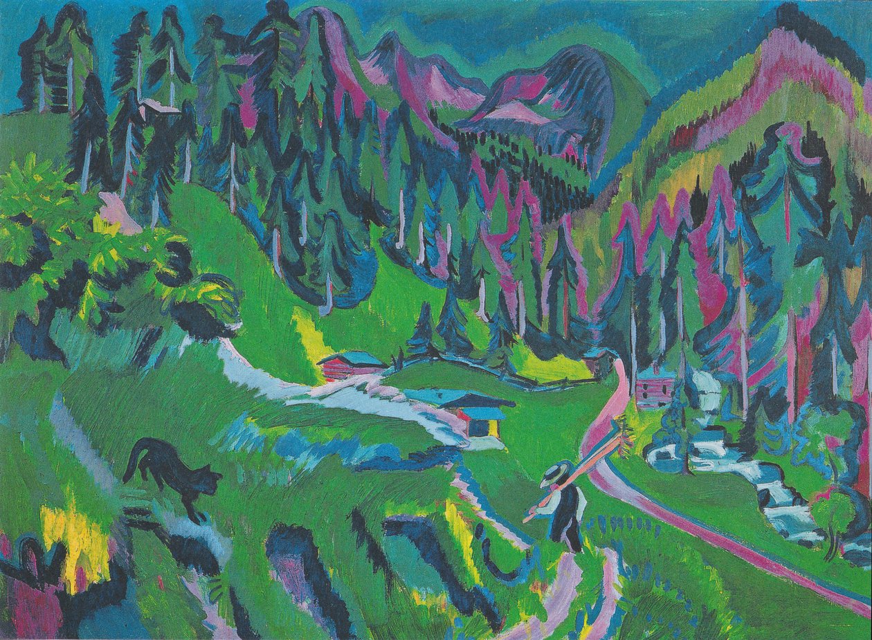 Krajina údolí Sertig od Ernst Ludwig Kirchner