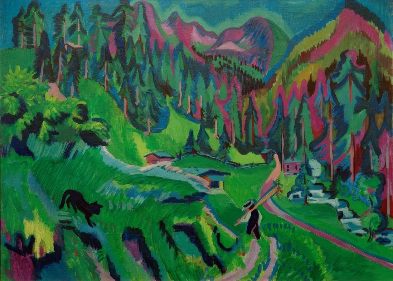Krajina údolí Sertig od Ernst Ludwig Kirchner