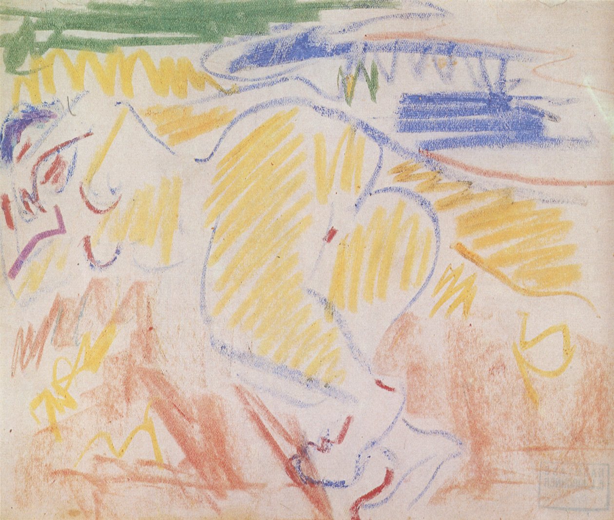 Ležící akt od Ernst Ludwig Kirchner