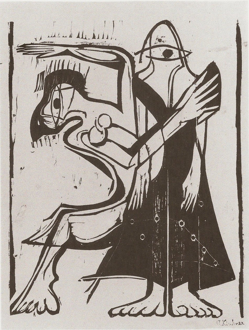 Tanec masek od Ernst Ludwig Kirchner