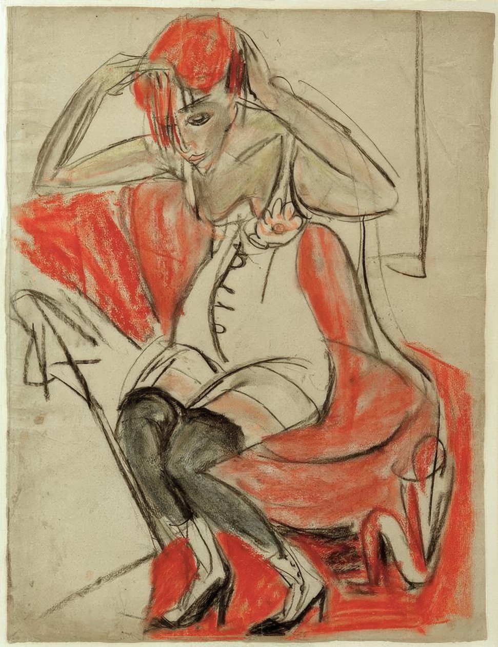 Dívka na fialovém křesle od Ernst Ludwig Kirchner