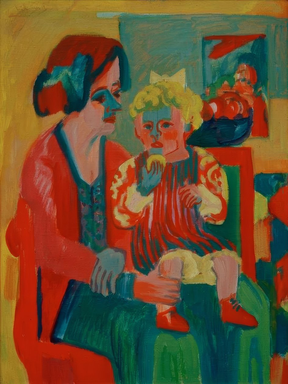 Dívka s dítětem od Ernst Ludwig Kirchner