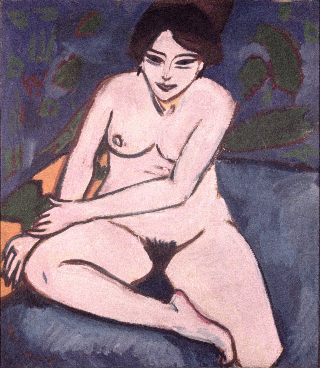 Model na modré půdě, 1906 od Ernst Ludwig Kirchner