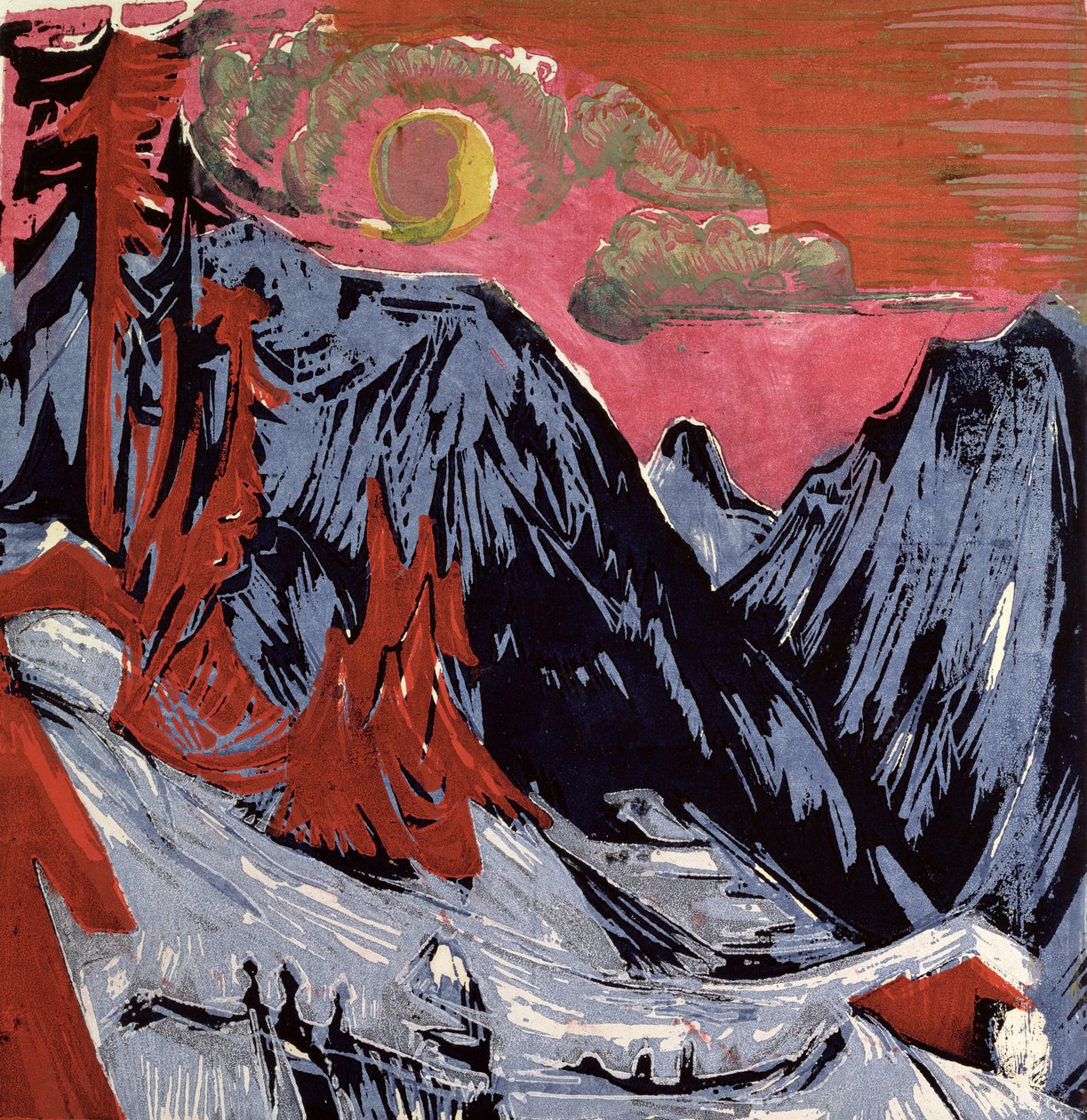 Hory v zimě, 1919 od Ernst Ludwig Kirchner