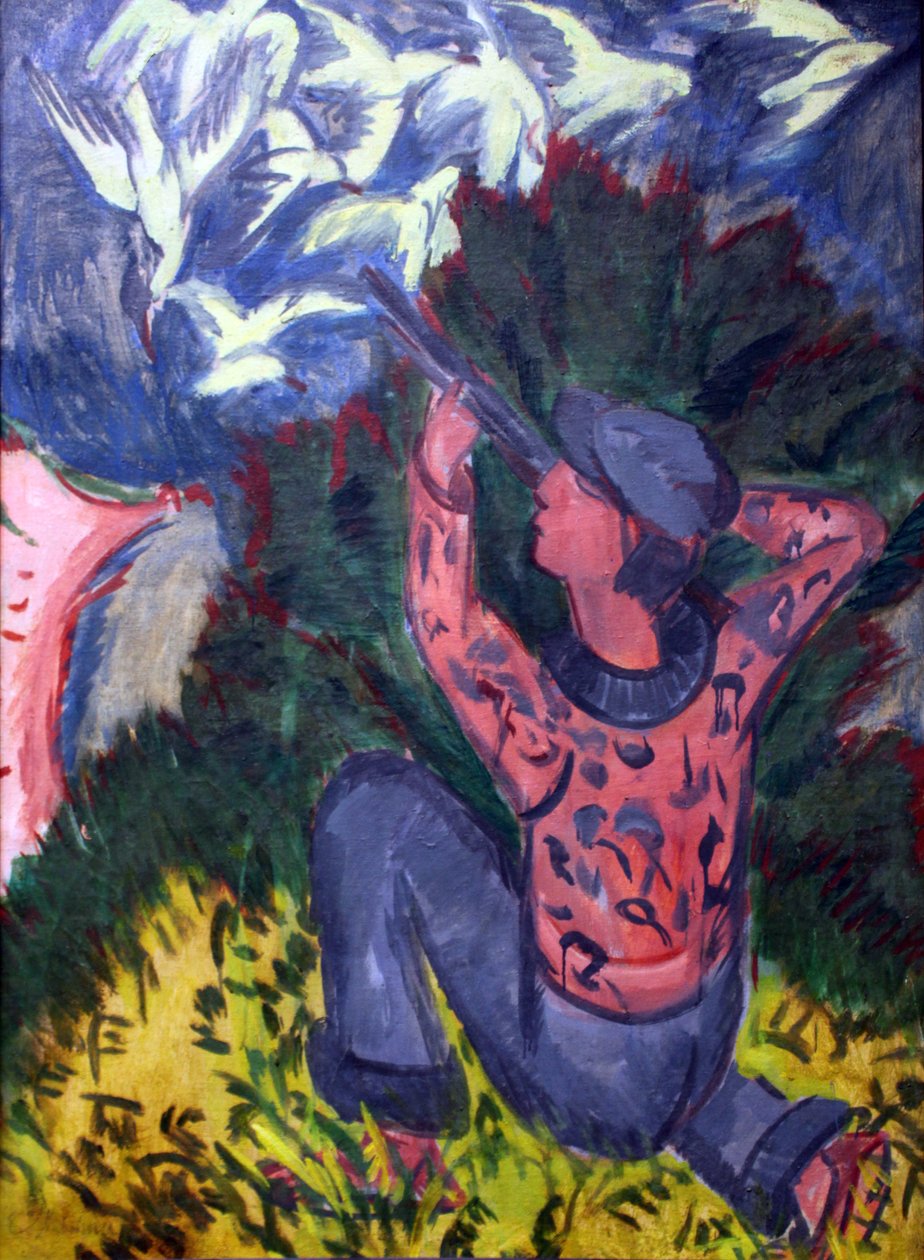 Lovci racků v lesích od Ernst Ludwig Kirchner