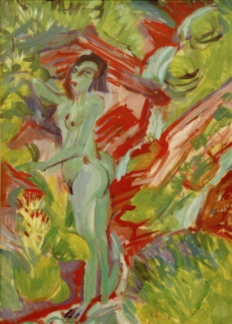 Nahá žena u zdroje od Ernst Ludwig Kirchner