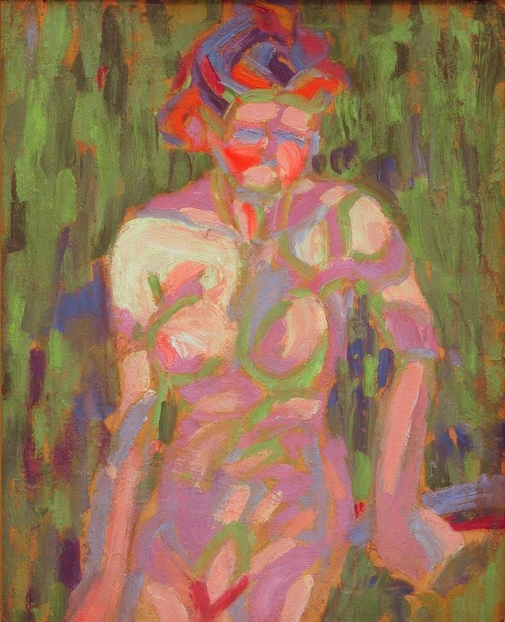 Nahá dívka s větev stín od Ernst Ludwig Kirchner