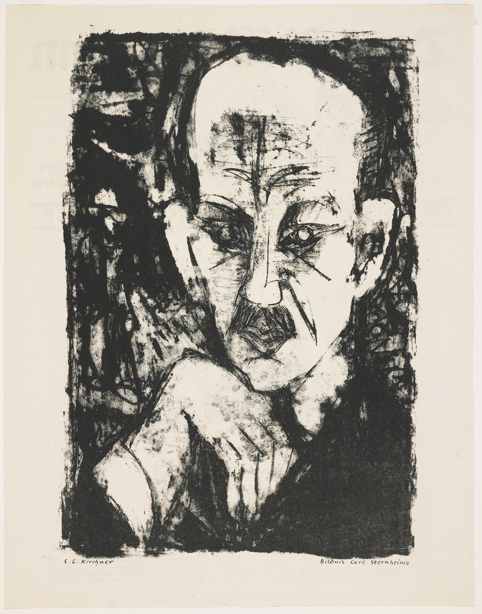 Portrét Carla Sternheima, 1916 od Ernst Ludwig Kirchner