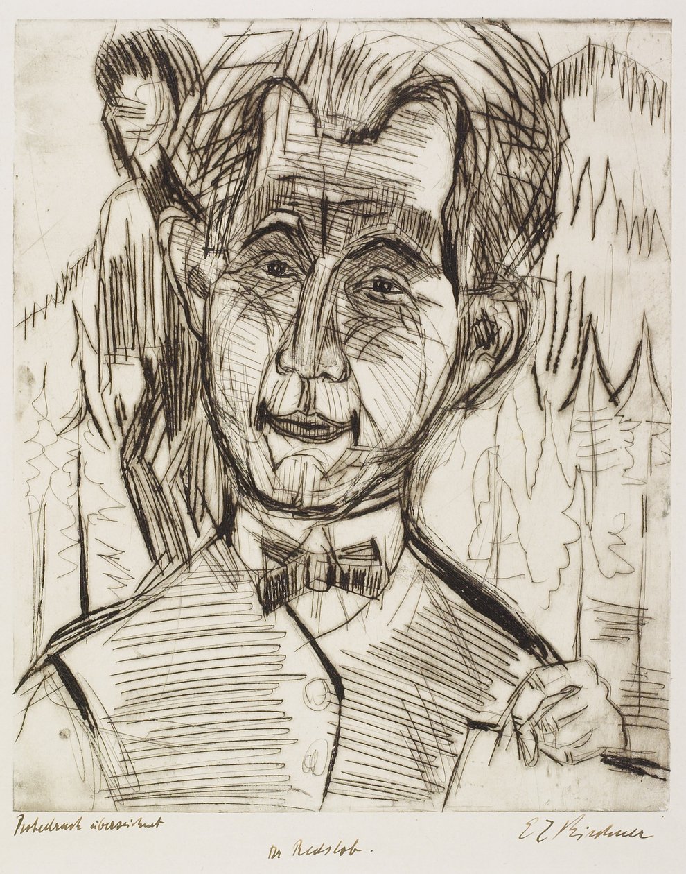 Portrét Dr. Redsloba, 1924 od Ernst Ludwig Kirchner
