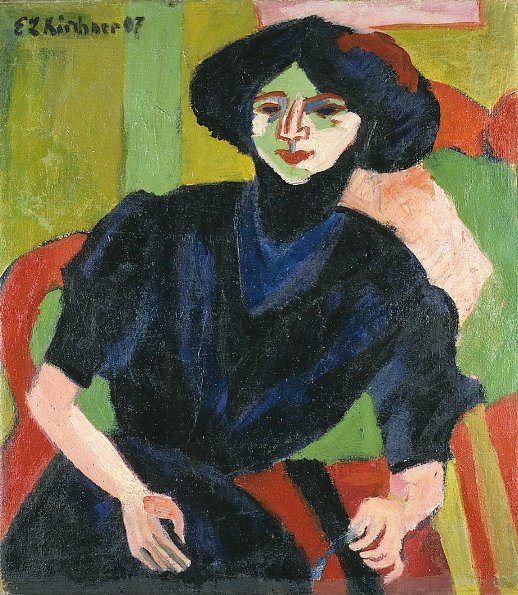 Portrét ženy od Ernst Ludwig Kirchner