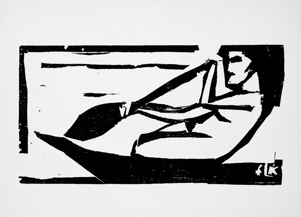 Samojská žena veslování, 1910 od Ernst Ludwig Kirchner