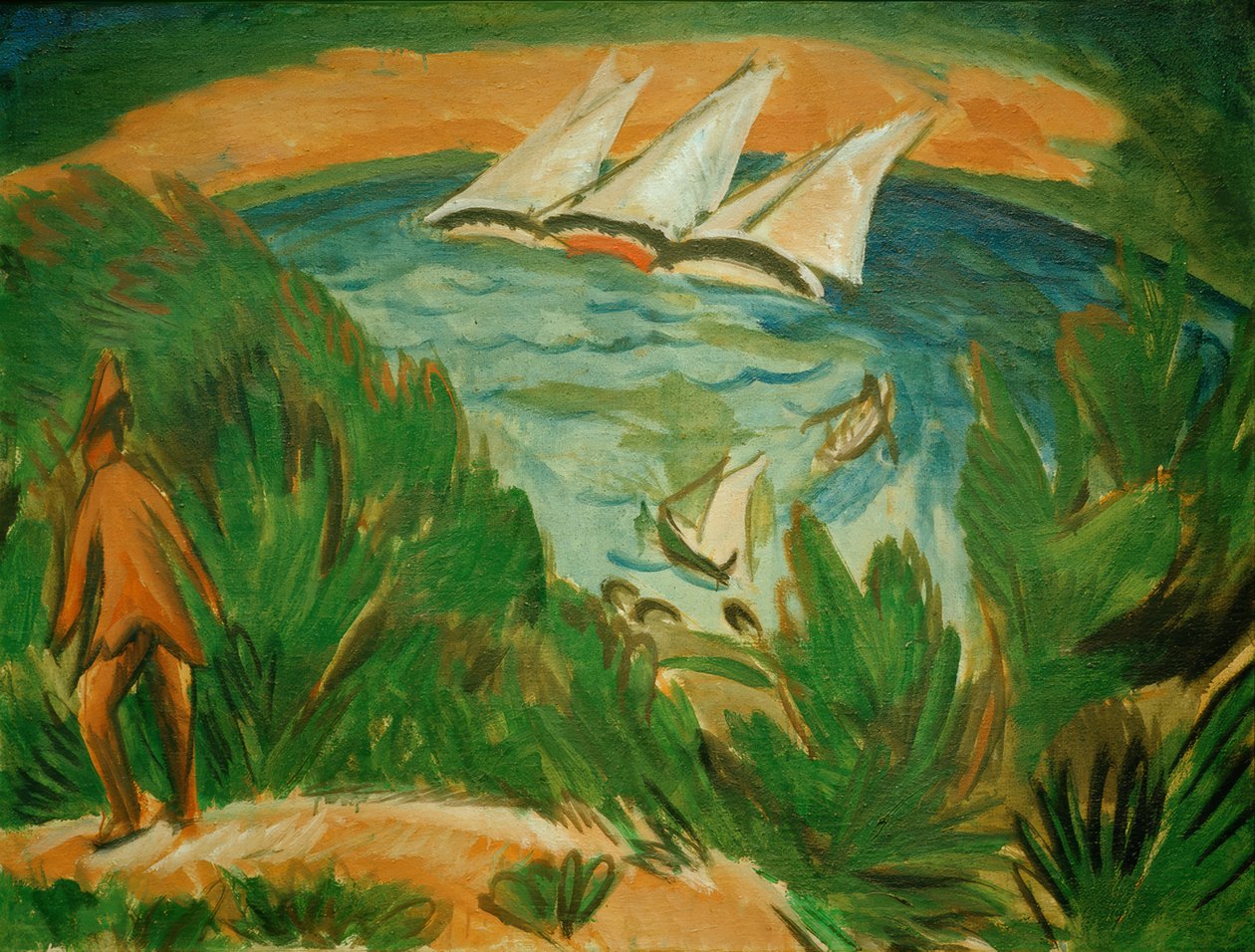 Plachetnice v bouři od Ernst Ludwig Kirchner