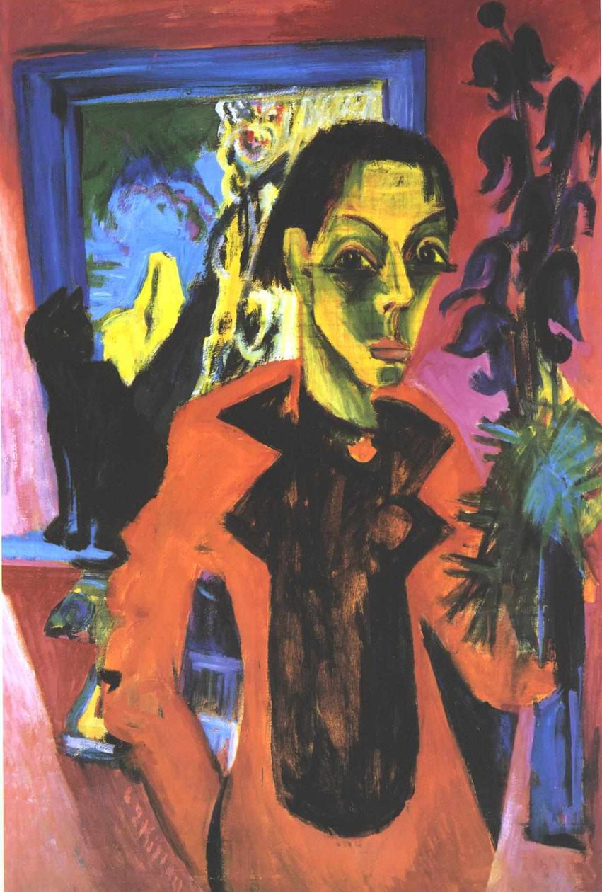 Autoportrét se stínem od Ernst Ludwig Kirchner