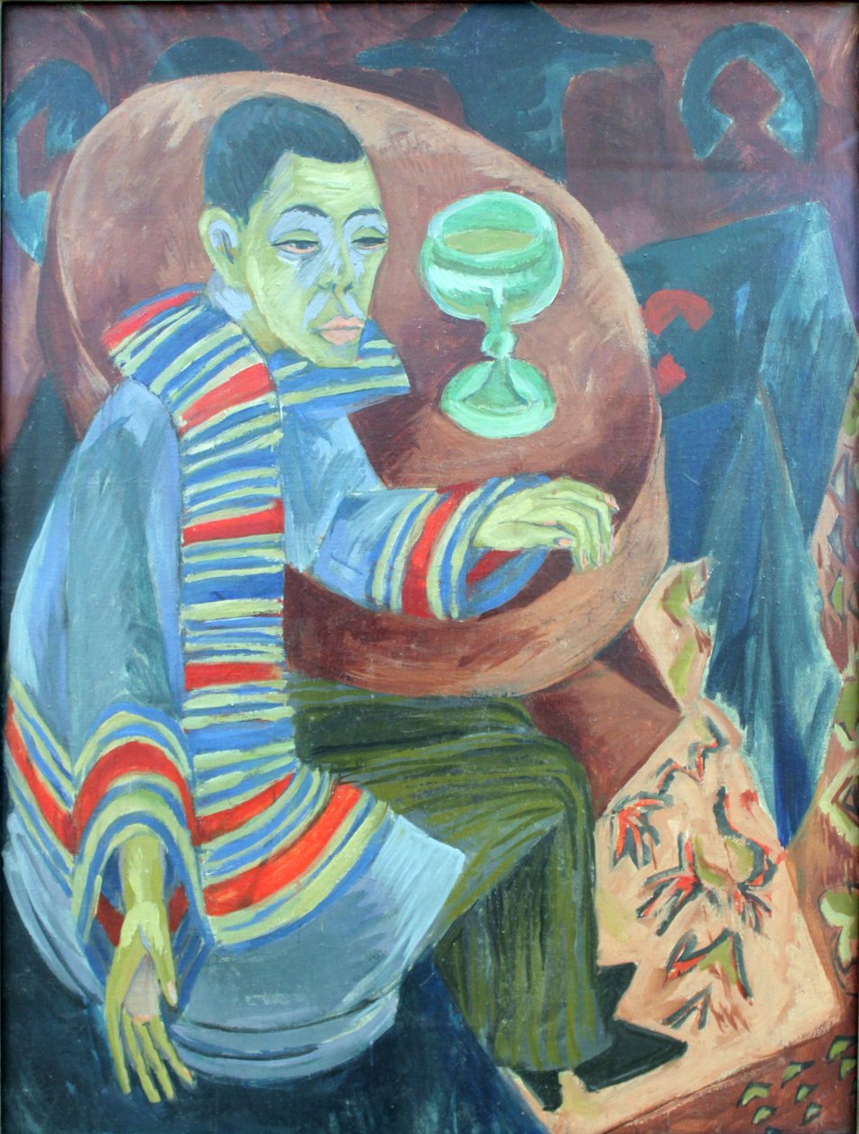 Autoportrét jako pijan od Ernst Ludwig Kirchner