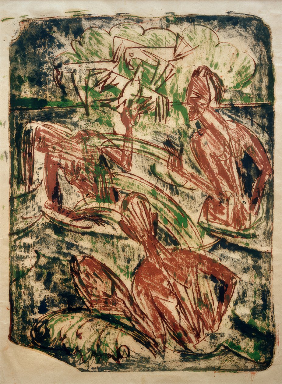 Stříkající koupání od Ernst Ludwig Kirchner