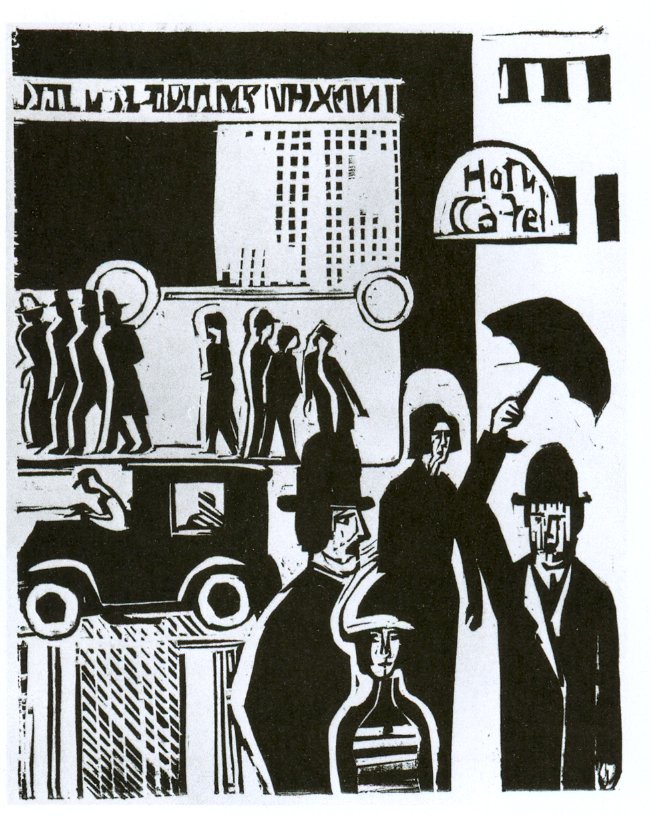 Silnice v dešti od Ernst Ludwig Kirchner