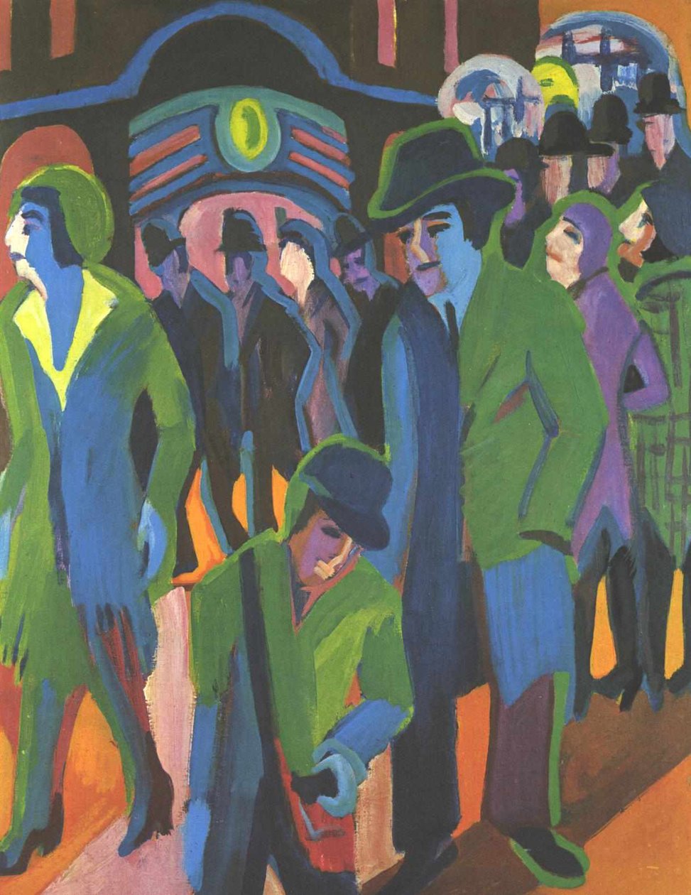 Ulice s kolemjdoucími od Ernst Ludwig Kirchner