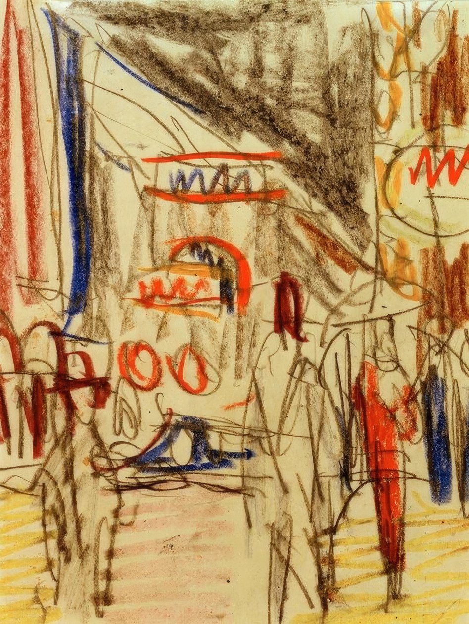 Pouliční scéna od Ernst Ludwig Kirchner